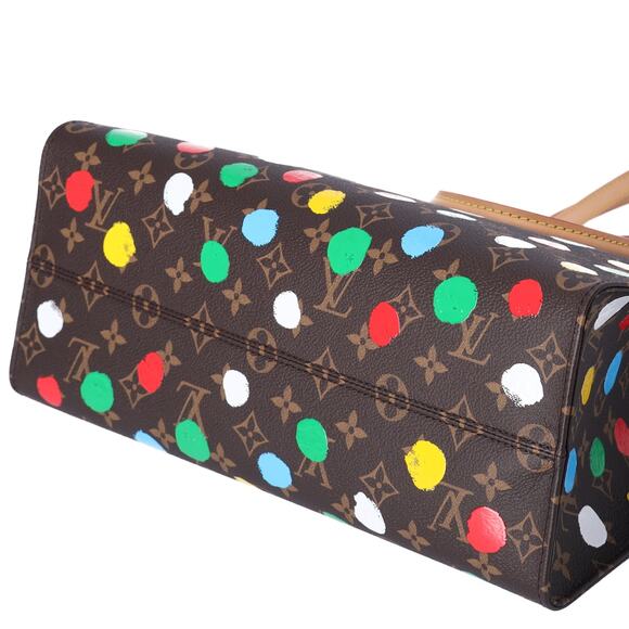 Louis Vuitton x Yayoi Kusama Onthego MM Tote Brown Monogram Polka Dots - Picture 4 of 8